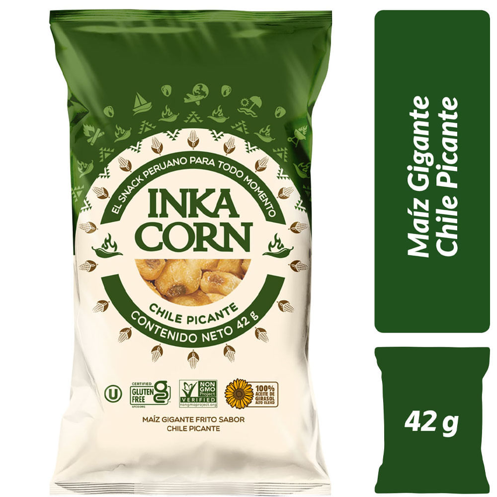 Piqueo INKA CORN Maíz Gigante Cusco Picante Bolsa 42g plazaVea Supermercado