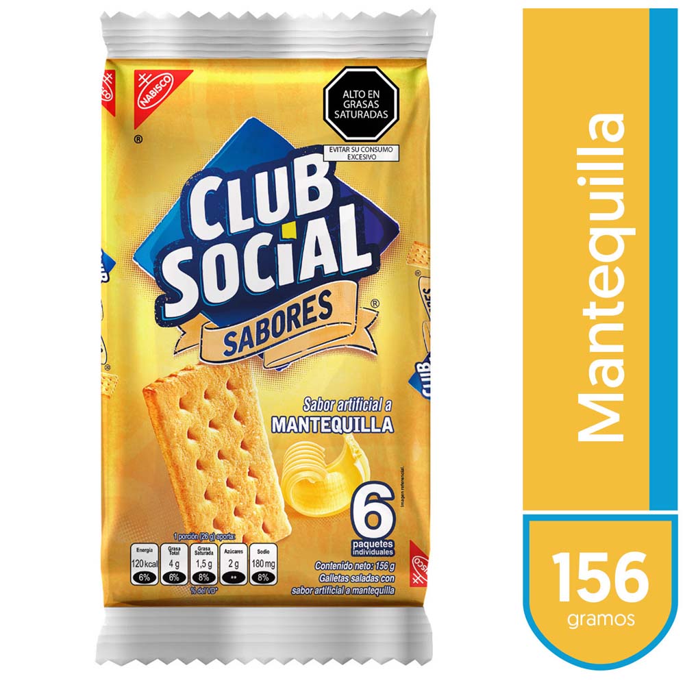 Galleta CLUB SOCIAL Mantequilla Paquete 6un | plazaVea - Supermercado