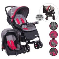 Coche Con Porta Bebe Ebaby BRAVIAR 1092 Rojo