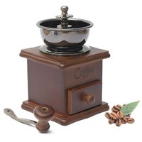 Molino Para Café y Especias Manual de Madera Modelo Retro