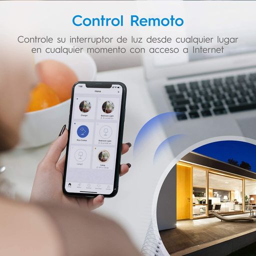 Interruptor inteligente  compatible con apple HomeKit alexa Blanco