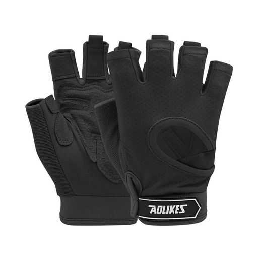 Guantes Gym Deporte Gimnasio Mujer Hombre Crossfit Negro S