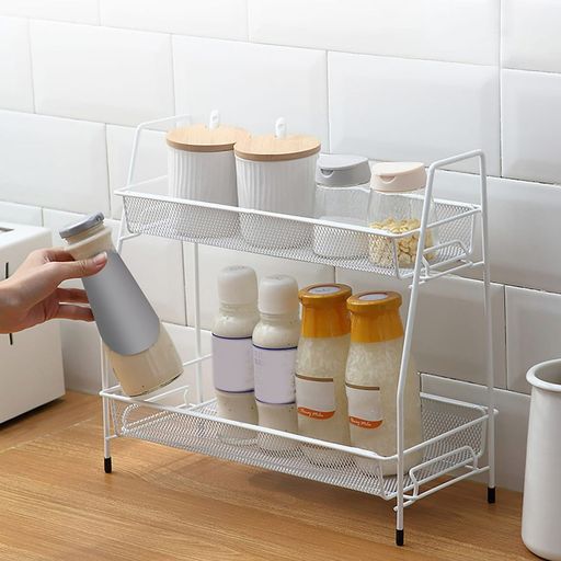 Organizador De Cocina Giratorio Completo Doble Canastilla