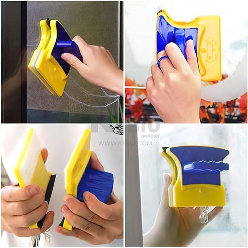 Limpiador magnético para vidrios limpiadores magnéticos para ventanas y  ventanas con doble imán limpiador para cristales para la limpieza de  puertas