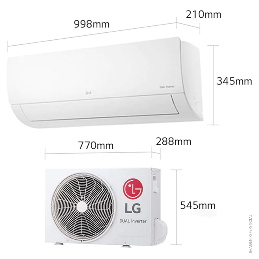 Combo Aire Acondicionado Lg Split Pared Inverter Frio 18000 Btu Plazavea Plazavea 2566