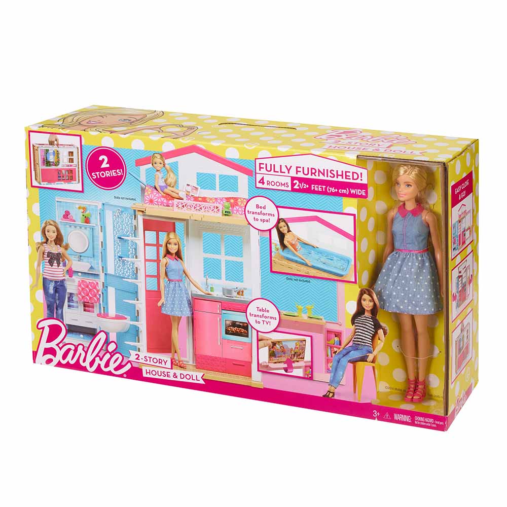 BARBIE CASA GLAM DE 2 PISOS CON MUÑECA - PlazaVea - Food