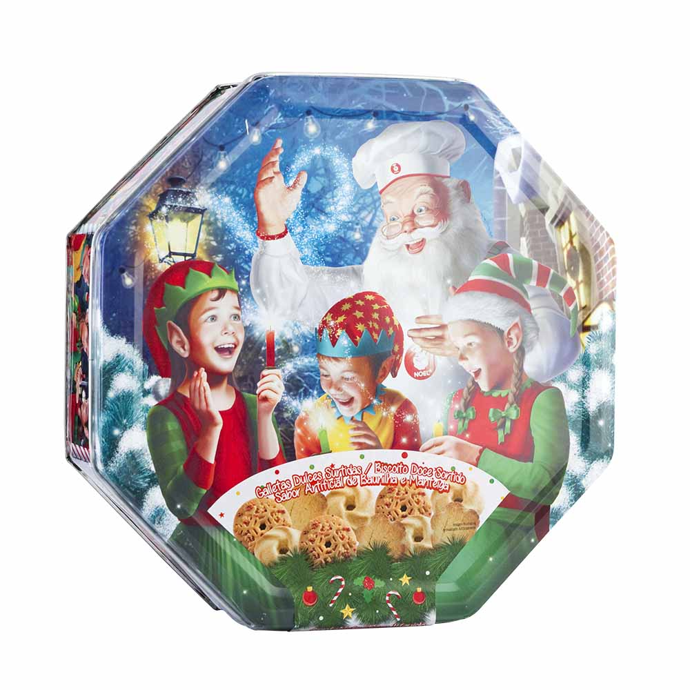 Galletas NOEL Octogonal Navidad Lata 235 g - Supermercado