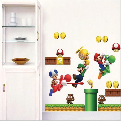 Pegatina de vinilo Mario Bros pixel
