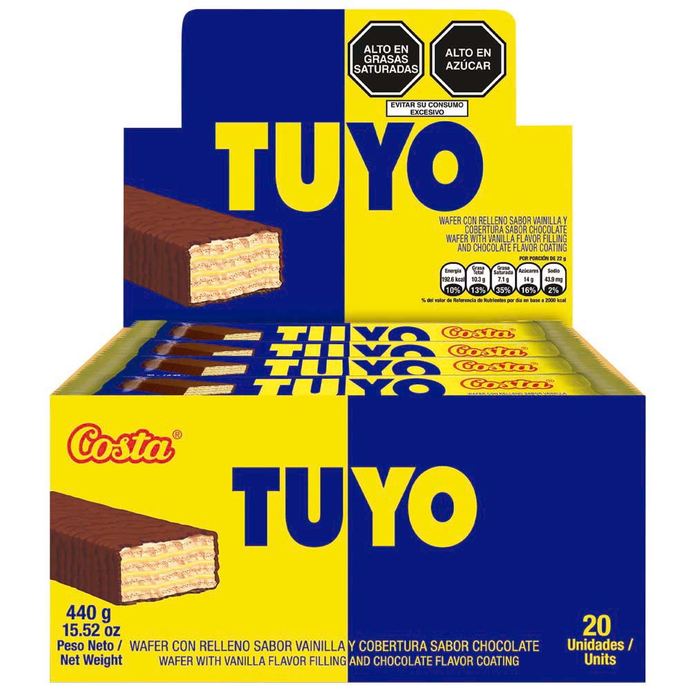 Wafer COSTA Tuyo Paquete 20un