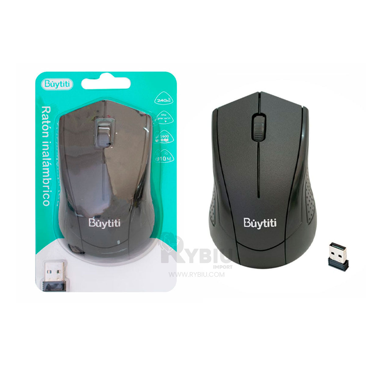 Mouse Negro Inalámbrico