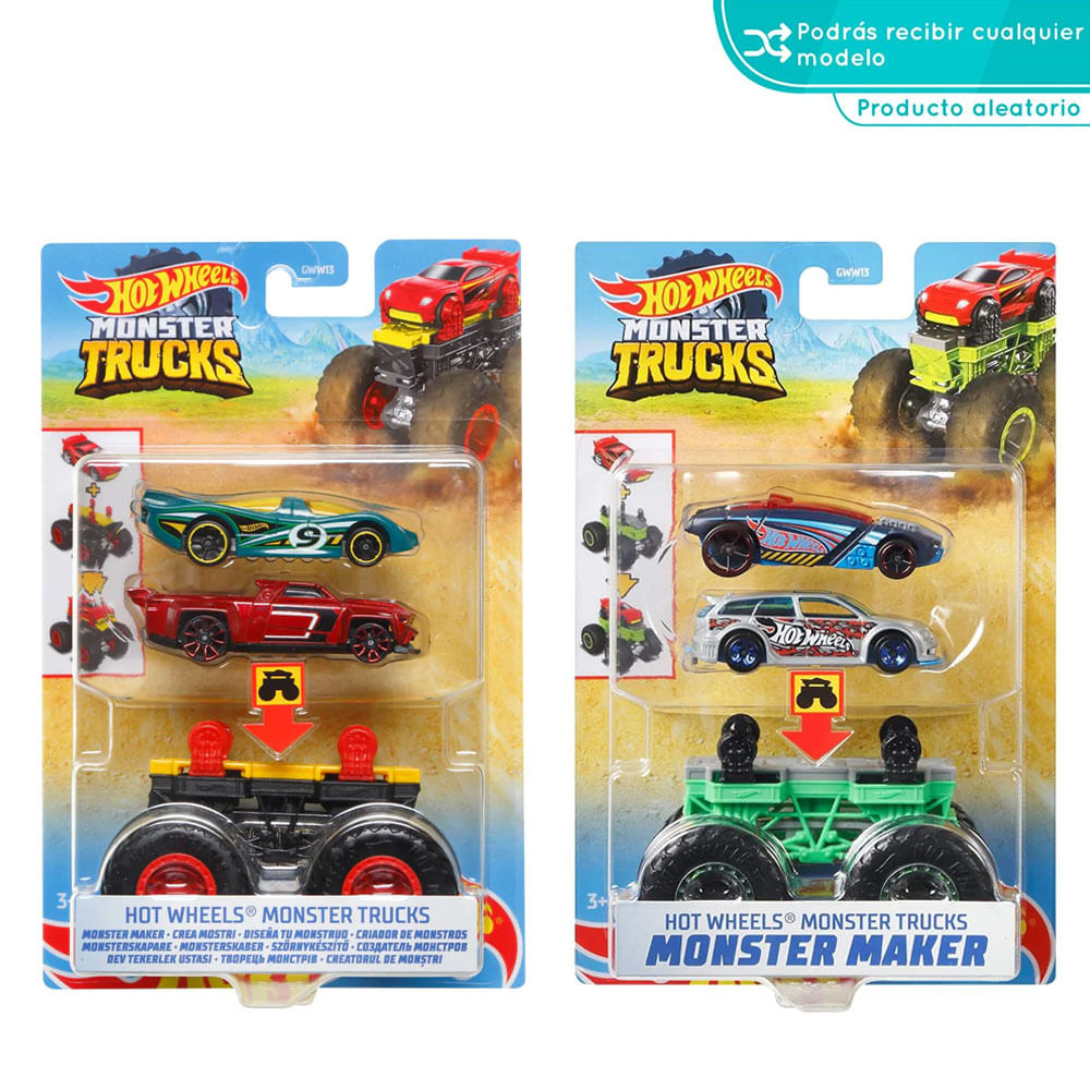Hot Wheels Monster Trucks Monster Maker Surtido GWW13 plazaVea