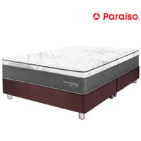 Cama Box Tarima PARAISO Pocket Star Chocolate King + 2 Almohadas + Protector