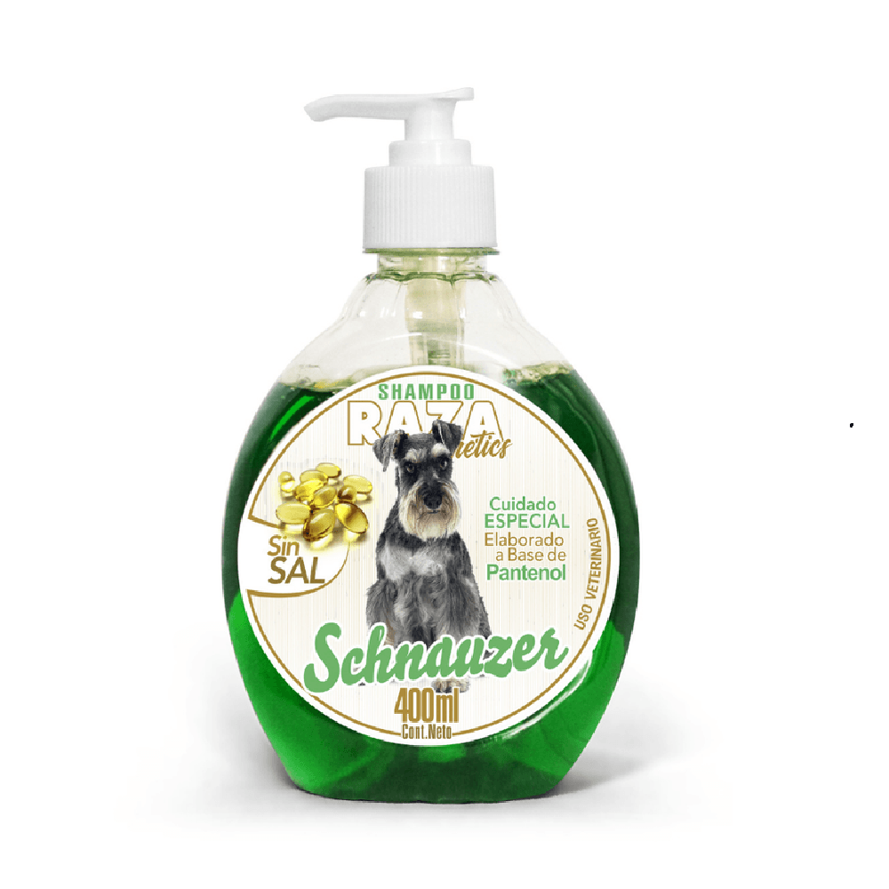 Shampoo Cosmético para Perros Raza Schnauzer Cuidado Especial a Base de