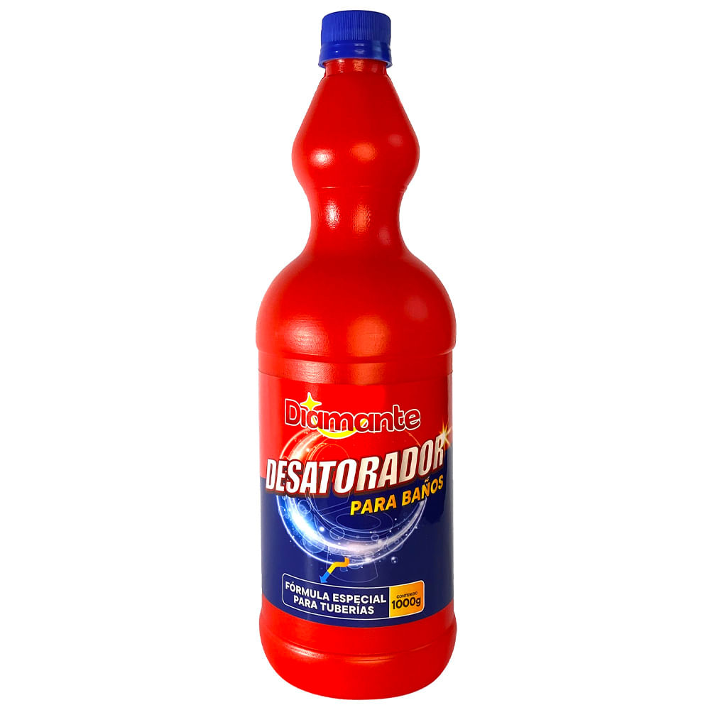 Desatorador para Baños DIAMANTE Fórmula Especial para Tuberías Botella 1Kg