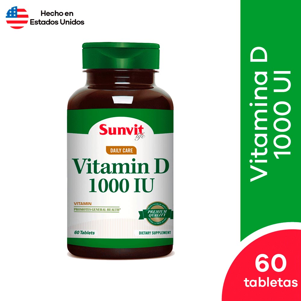 Sunvit Vitamin D 1000 IU Tableta plazaVea Supermercado