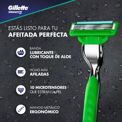  Gillette Mach3 - Recambios de maquinilla de afeitar para hombres,  15 recambios de cuchillas de afeitar : Belleza y Cuidado Personal