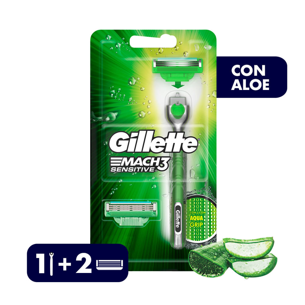 Máquina de Afeitar GILLETTE Mach3 Sensitive + Repuesto