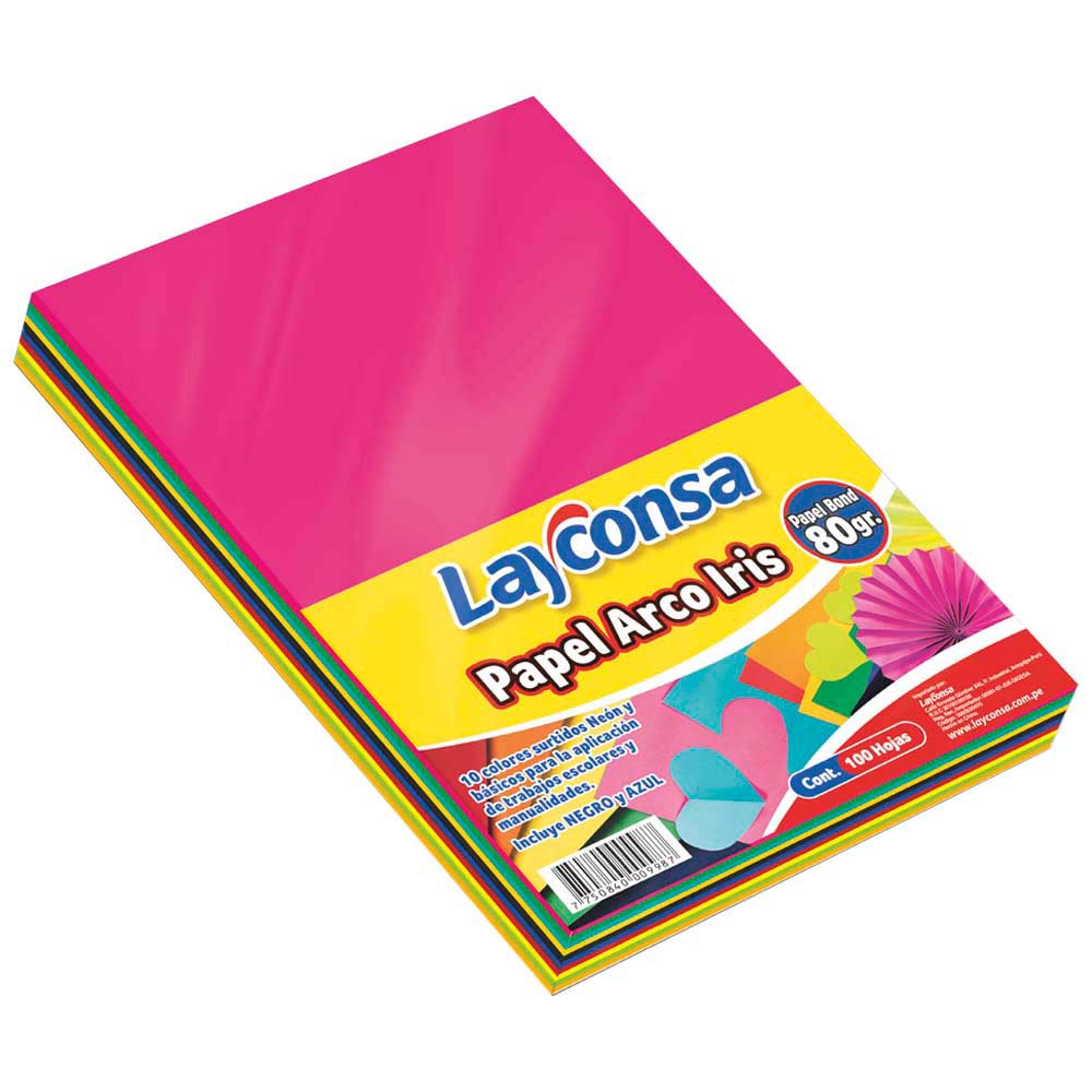 Papel LAYCONSA Colores 100hj (Modelos Aleatorios)