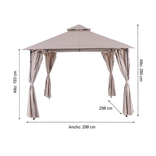 Toldo desplegable 3x3m Taupe - Promart