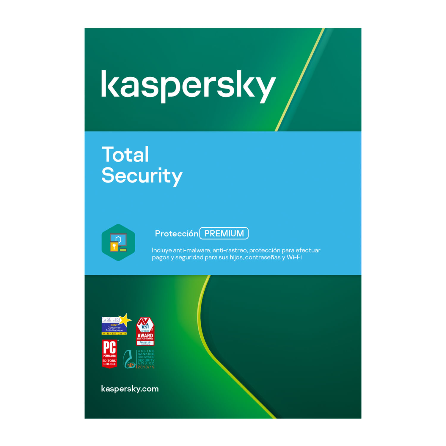 Antivirus Total Security Kaspersky 1 dispositivo 1 año