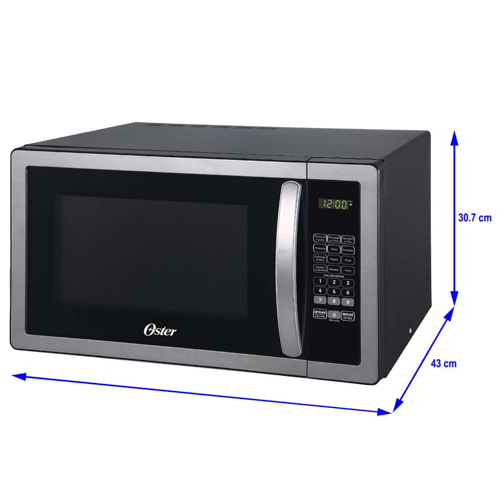 Horno Microondas OSTER 30L POGGM91101G Gris/Negro | PlazaVea - PlazaVea