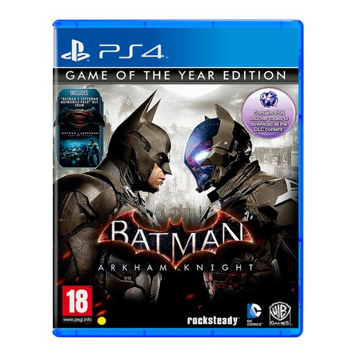 Juego PS4 Batman Arkham Knight Game Of The Year Edition Euro | plazaVea -  Supermercado