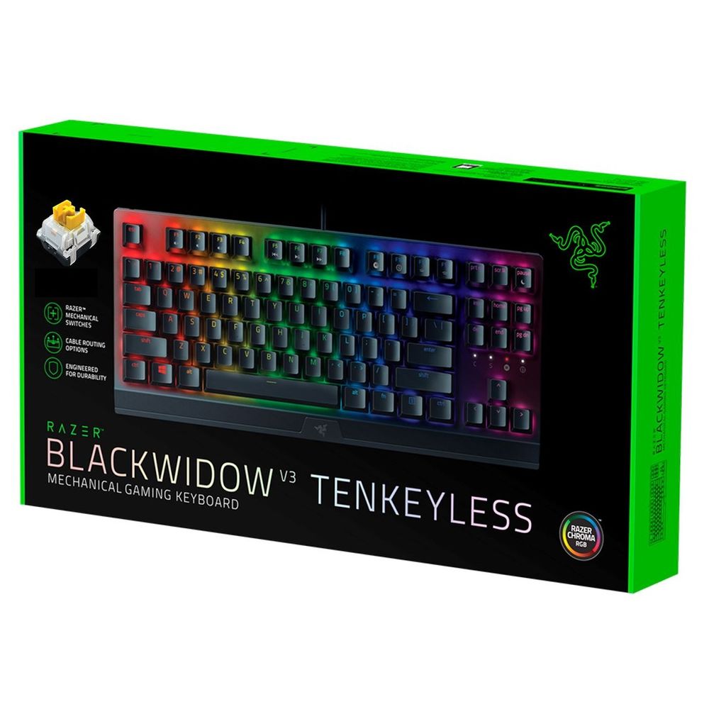 Teclado Razer Blackwidow V3 Tenkeyless Switch Yellow Linear And Silent