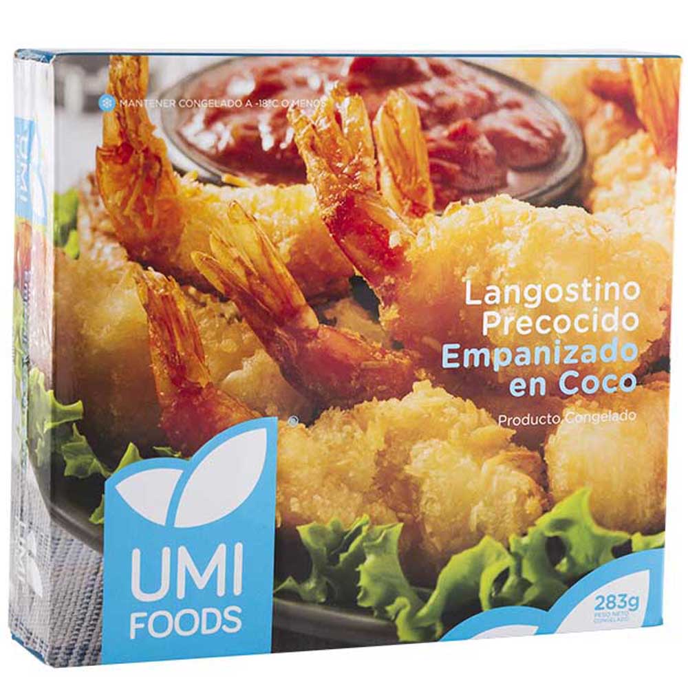 Langostinos Precocido con Coco 21-25 UMI FOODS Caja 283g