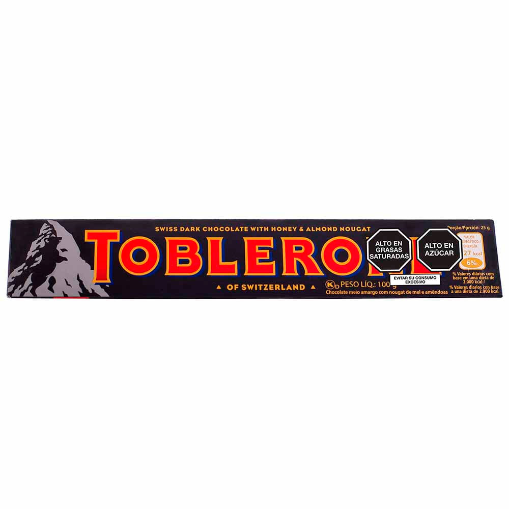 Chocolate TOBLERONE Suizo con Nougat y Almendras Caja 100g plazaVea Supermercado