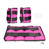 Pesas Tobilleras con peso de 2 kg x 2 Und Rosadas