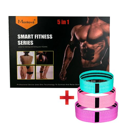 Electro Estimulador Muscular Smart Fitness 5 en 1 Abdomen + Cuello