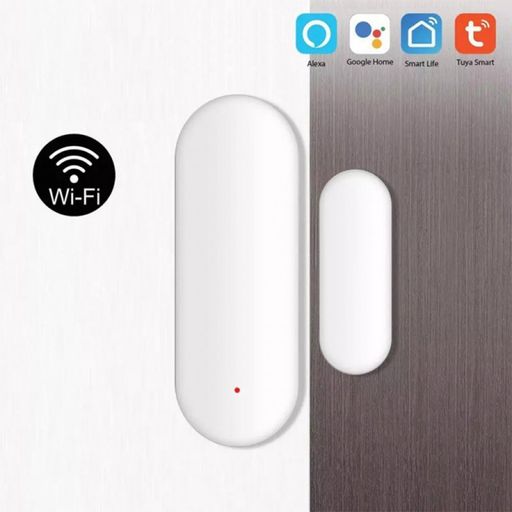 Sensor de puerta WiFi: Sensor de contacto inteligente de ventana, alertas  de aplicaciones gratuitas, programable con dispositivos Tuya/Smart Life  para
