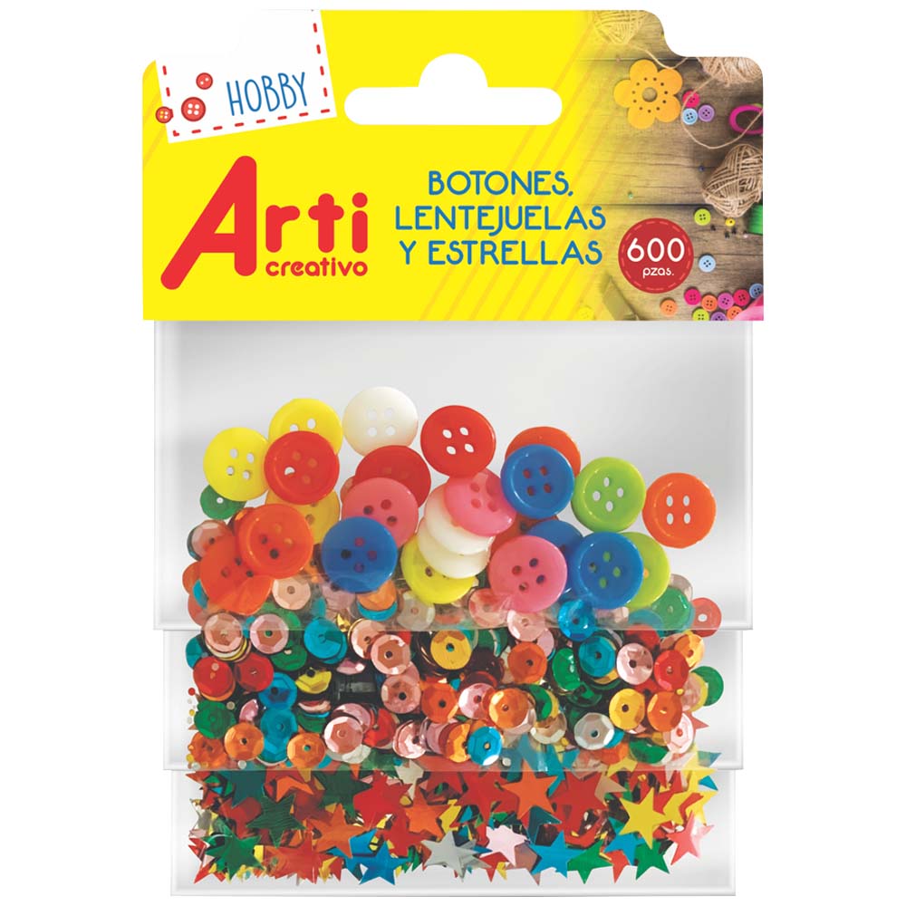 Tripack ANTICREATIVO Botones + Lentejas + Estrellas