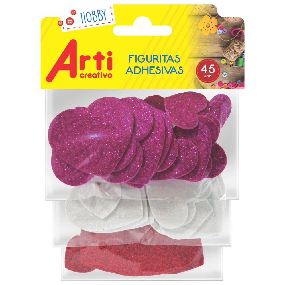 Stickers ANTICREATIVO Corazón Glitter 45un