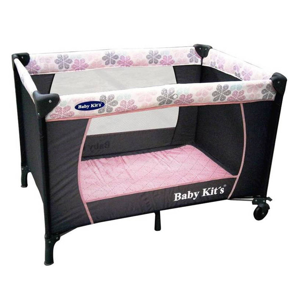 Corral de Bebe Baby Kits BK5006 Plegable Party Rosado plazaVea