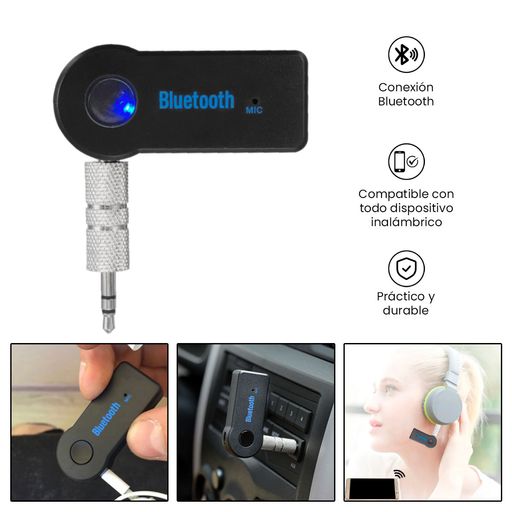 Receptor Bluetooth Auxiliar Usb Negro - Para Todo Equipo GENERICO
