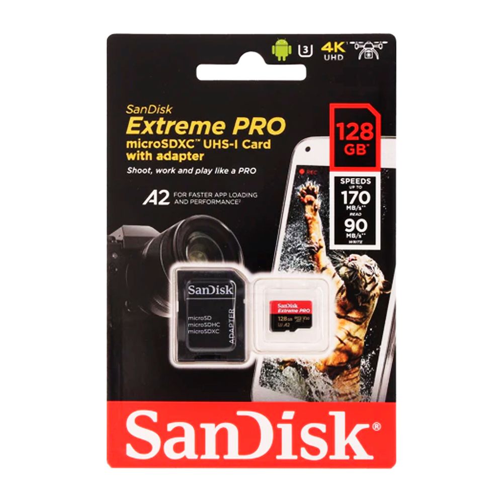 Memoria Micro SD SanDisk Extreme Pro 128GB A2 U3 4K 170Mb/s | plazaVea - Supermercado
