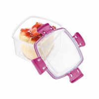 Táper POLINPLAST Lok It Snak 0.41L Morado