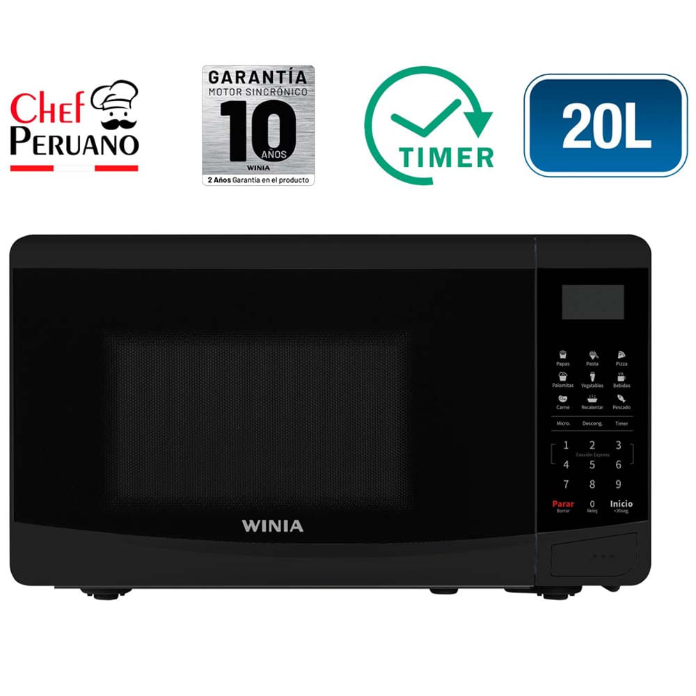 Horno Microondas WINIA 20L WMN-20WCB Negro | PlazaVea - PlazaVea