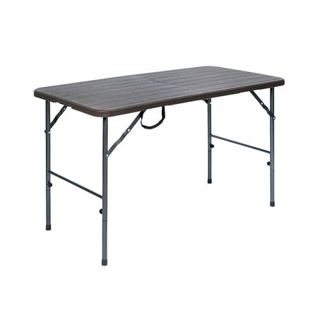 Mesa rectangular plegable 120cm marrón