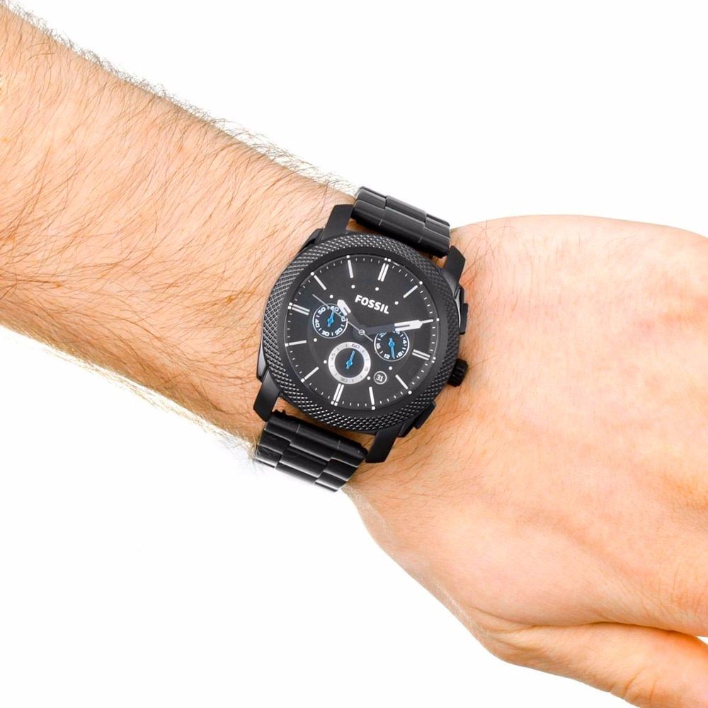 Reloj Fossil Machine FS4552 Genuino Cron贸metro Acero Inoxidable Negro | plazaVea - Supermercado reloj fossil fs4552