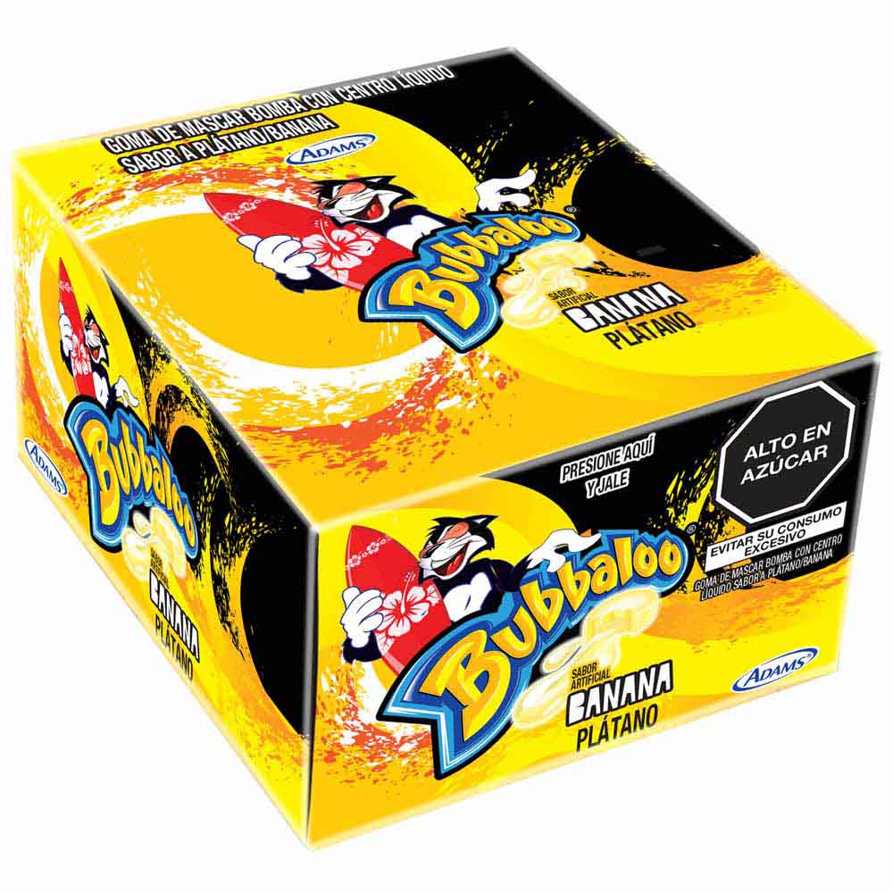 Goma de Mascar BUBBALOO Banana Caja 357g