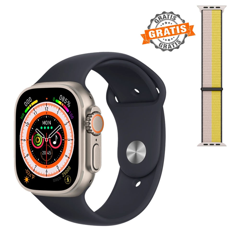 Smartwatch Ultra Rdfit Serie 8 Negro + Correa Nylon Gratis