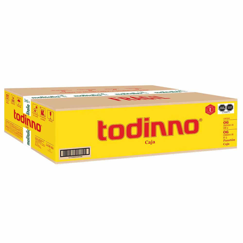 Pack Panetón TODDINO Caja 900g Paquete 6un + Panetón TODDINITO Caja 85g Paquete 6un