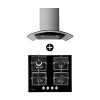 COMBO Cocina empotrable Florencia 60cm + Campana decorativa Praia 60 cm