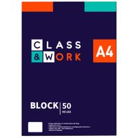 Block CLASS&WORK A4 Rayado 50 Hojas