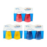 Set de Vasos Color Relieve VIVA HOME Caja 4un (Modelos Aleatorios)