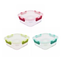 Táper Hermético Cuadrado Glass KEEP 1200ml (Modelos Aleatorios)