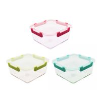 Táper Hermético Cuadrado Glass KEEP 2200ml (Modelos Aleatorios)