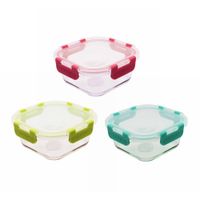 Táper Hermético Cuadrado Glass KEEP 520ml (Modelos Aleatorios)